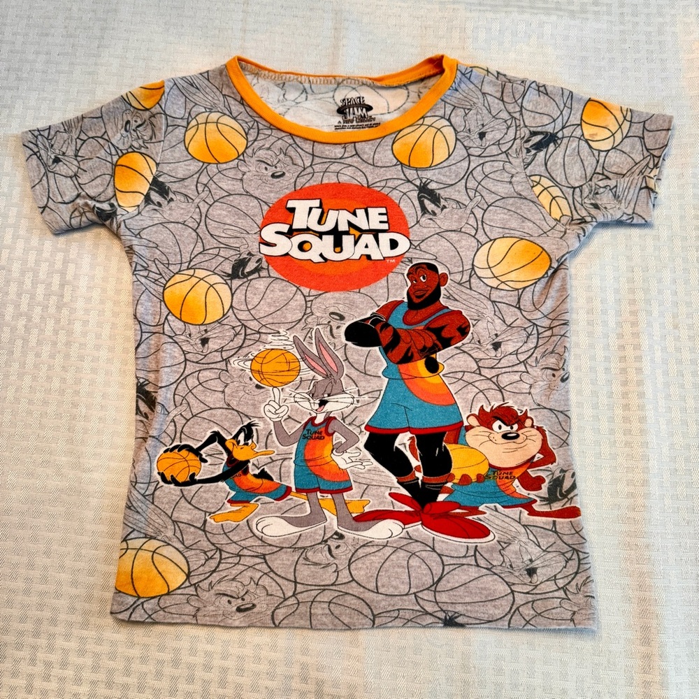 Space Jam A New Legacy Tune Squad Boys Graphic Tee Size 10 LeBron James Grey